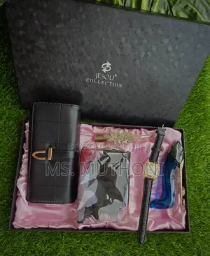 Gift Set for Her ; Perfume Wallet ,Timepiece Hair Clip