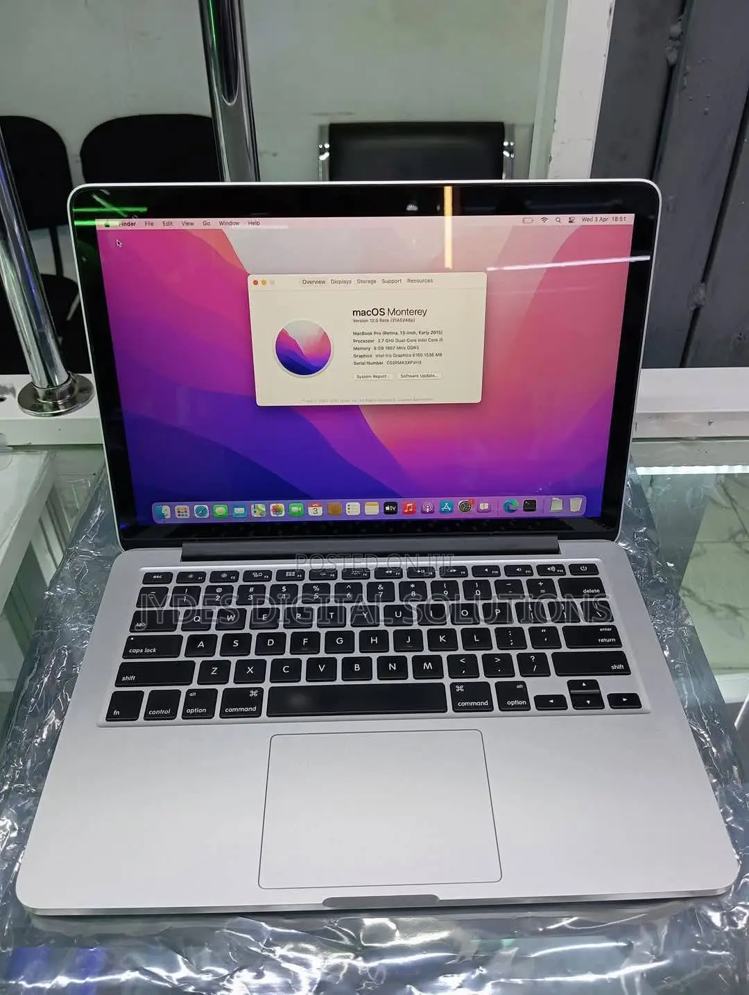 Laptop Apple MacBook Pro 2015 16GB Intel Core i5 SSD 256GB