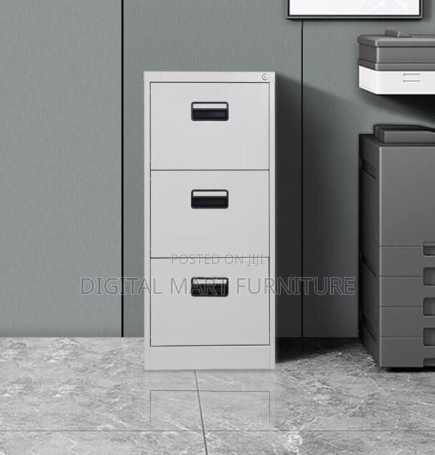 Office Cabinet: Three Drawer Small Steel File Cabinet