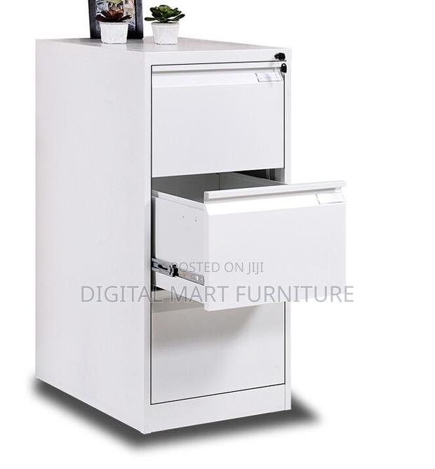 Office Cabinet: Three Drawer Small Steel File Cabinet - thumbnail 3