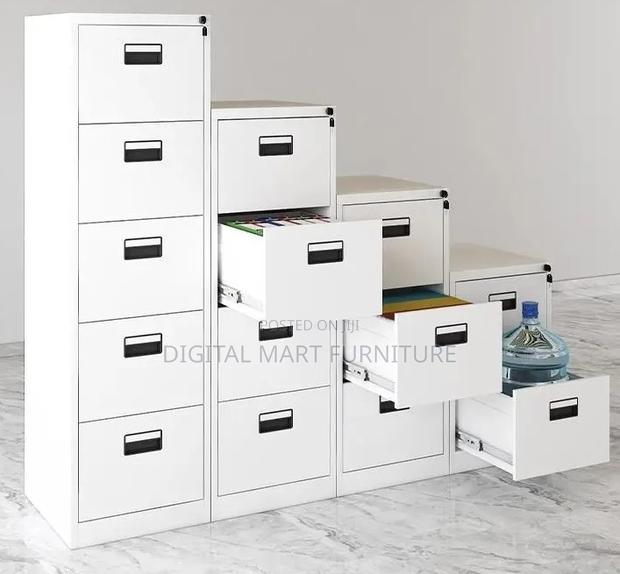 Office Cabinet: Three Drawer Small Steel File Cabinet - thumbnail 4