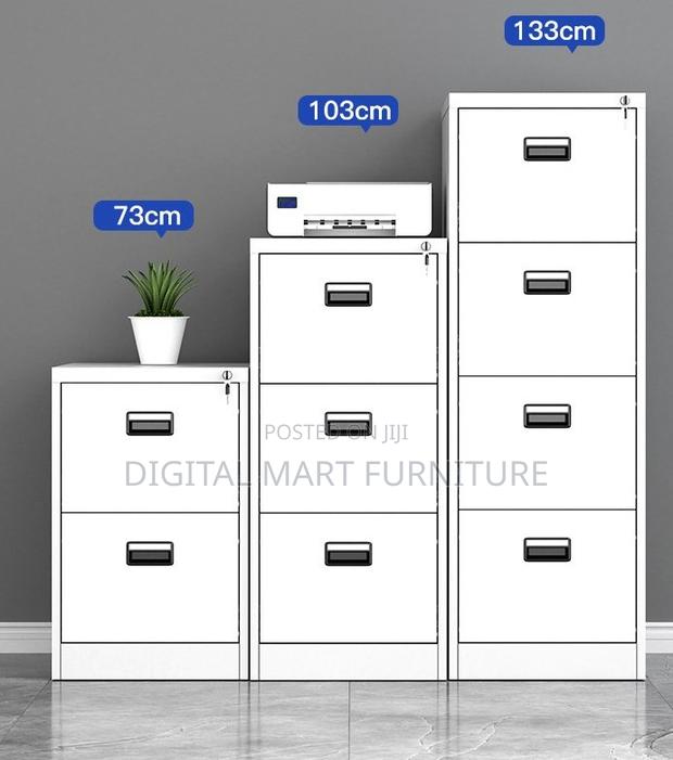 Office Cabinet: Three Drawer Small Steel File Cabinet - thumbnail 5