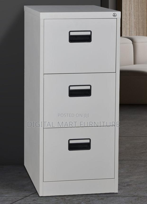 Office Cabinet: Three Drawer Small Steel File Cabinet - thumbnail 7