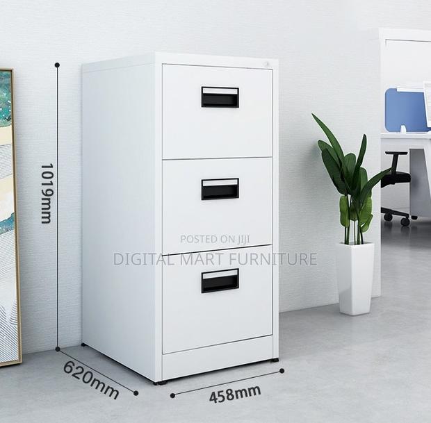Office Cabinet: Three Drawer Small Steel File Cabinet - thumbnail 9