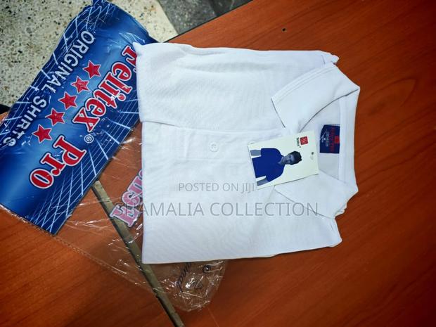 White and Black Plain Polo Shirts - main view