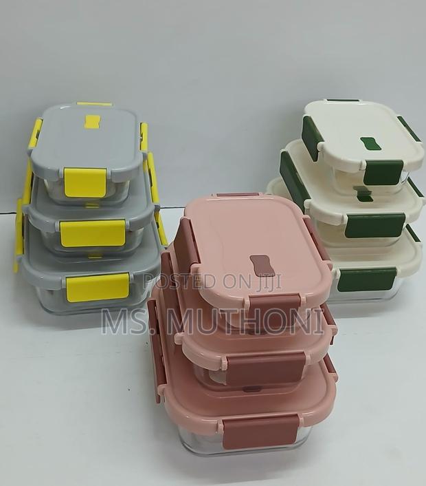 3 Pieces Glass Lunch Box With Lunch Bag* - main view