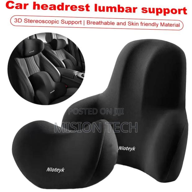 2ps Set Car Headrest and Backrest Lumbar Support*Car Pillow Foam