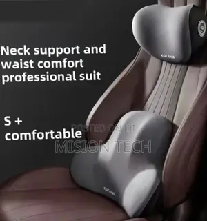 2ps Set Car Headrest and Backrest Lumbar Support*Car Pillow Foam