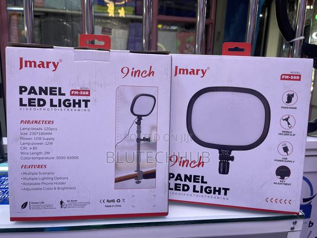 Jmary Fm-58r – 9-Inch Panel Led Light With Usb Power and Phone Holder - thumbnail 2