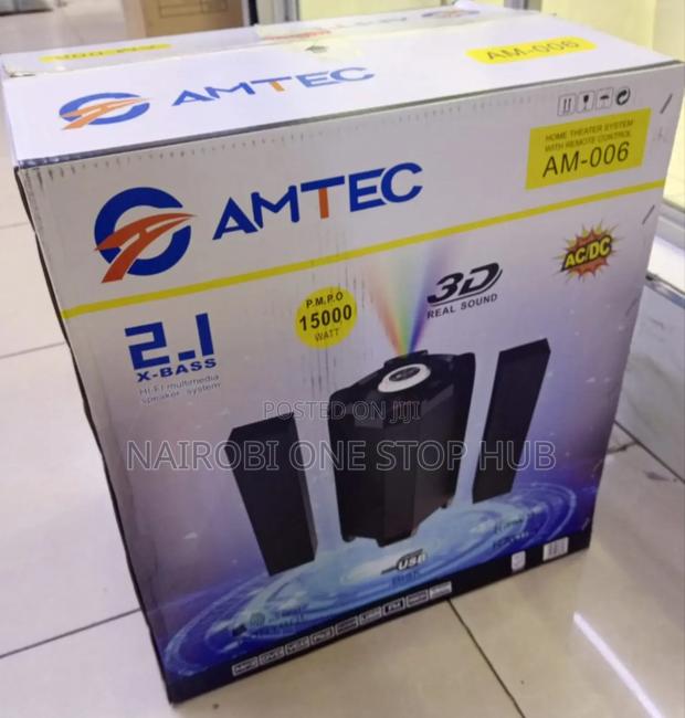 Amtec Am006 Home Theater Subwoofer With Remote Control - main view