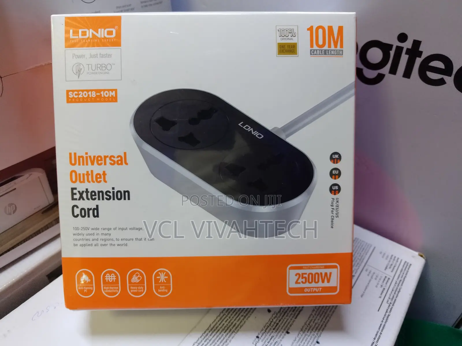 Ldnio 2-Socket Heavy Duty Power Cord Extension