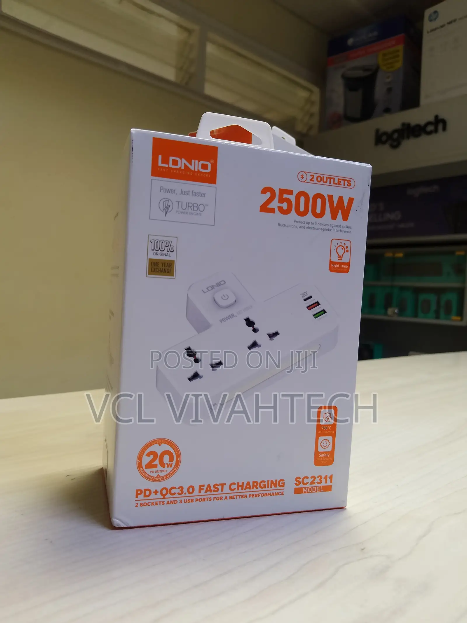 Ldnio 2 Way 2 Usb 1type C Portable Extension