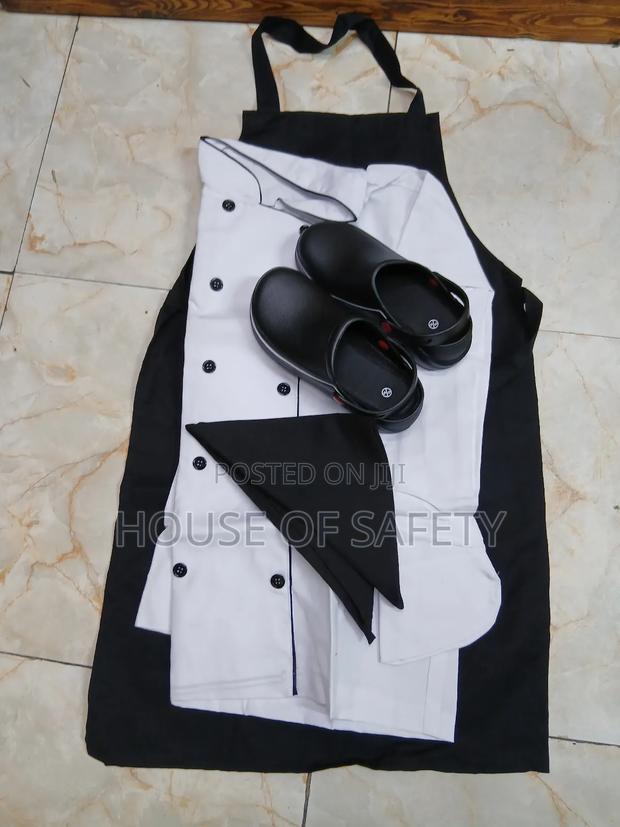 White Chef Coats Croc and Scarf - thumbnail 2