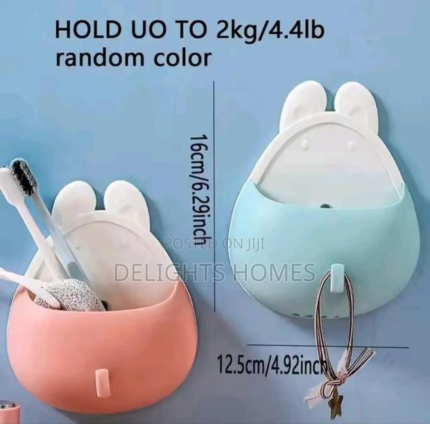 Wall Mount Seamless Toothbrush Holder-Alph - thumbnail 2