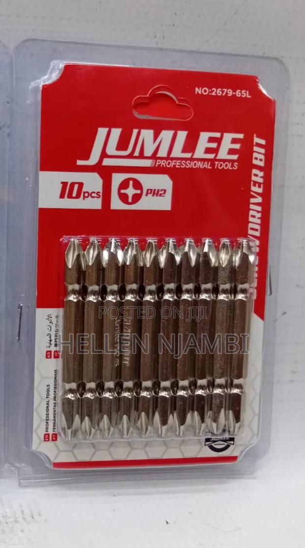 Jumlee 10pcs Magnetic Double End Ph2 Screwdriver Bit Set