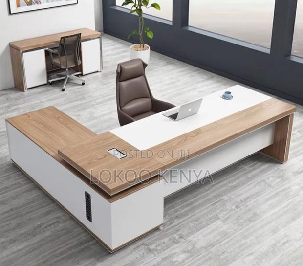 Office Desk; 1.6 M Wooden L Shaped Executive Office Work Desk