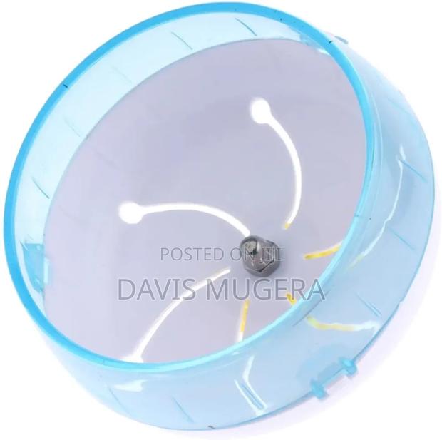 Hamster Mouse Rat Exercise Toys Silent Running Wheel, Blue - thumbnail 3
