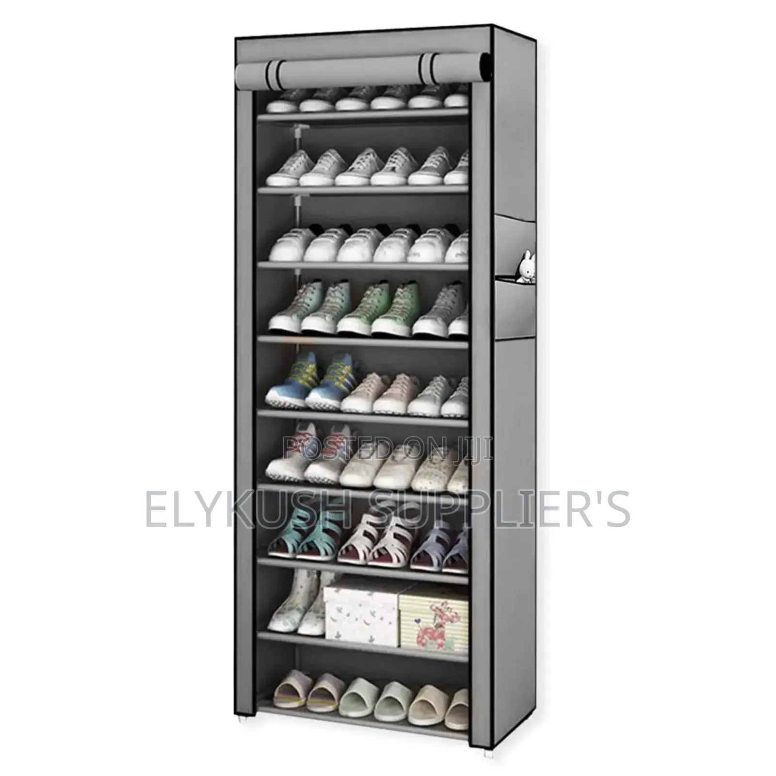 *10 Layer Single Row Zipper Shoe Cabinet