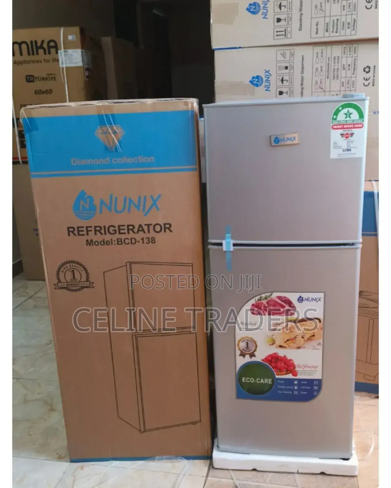138 Litres Large Capacity Single Door Nunix Fridge -Silver