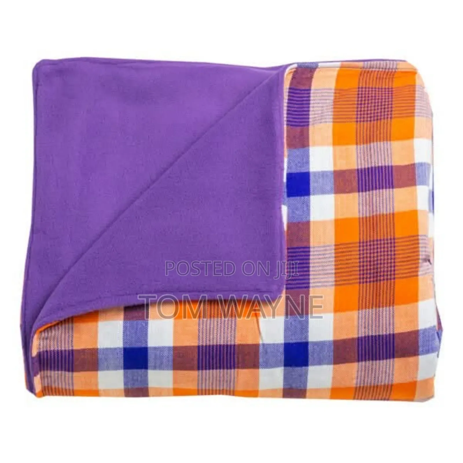 Maasai Shuka Attached With Soft Fleece Blanket