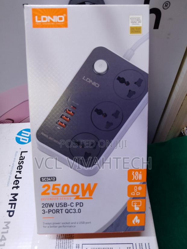Ldnio Sc3412 Power Strip Extension Socket - main view