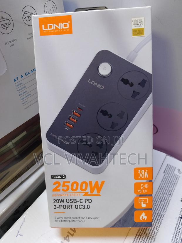 Ldnio Sc3412 3 Ac Outlets Universal Power Socket - main view