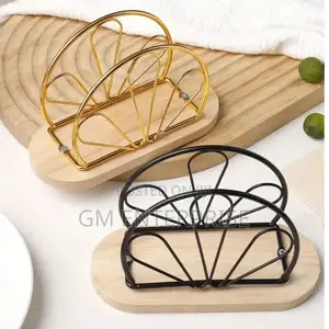 Metallic Hemisphere Bamboo Base Serviet Holder