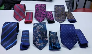 Medium Ties With Pocket Square