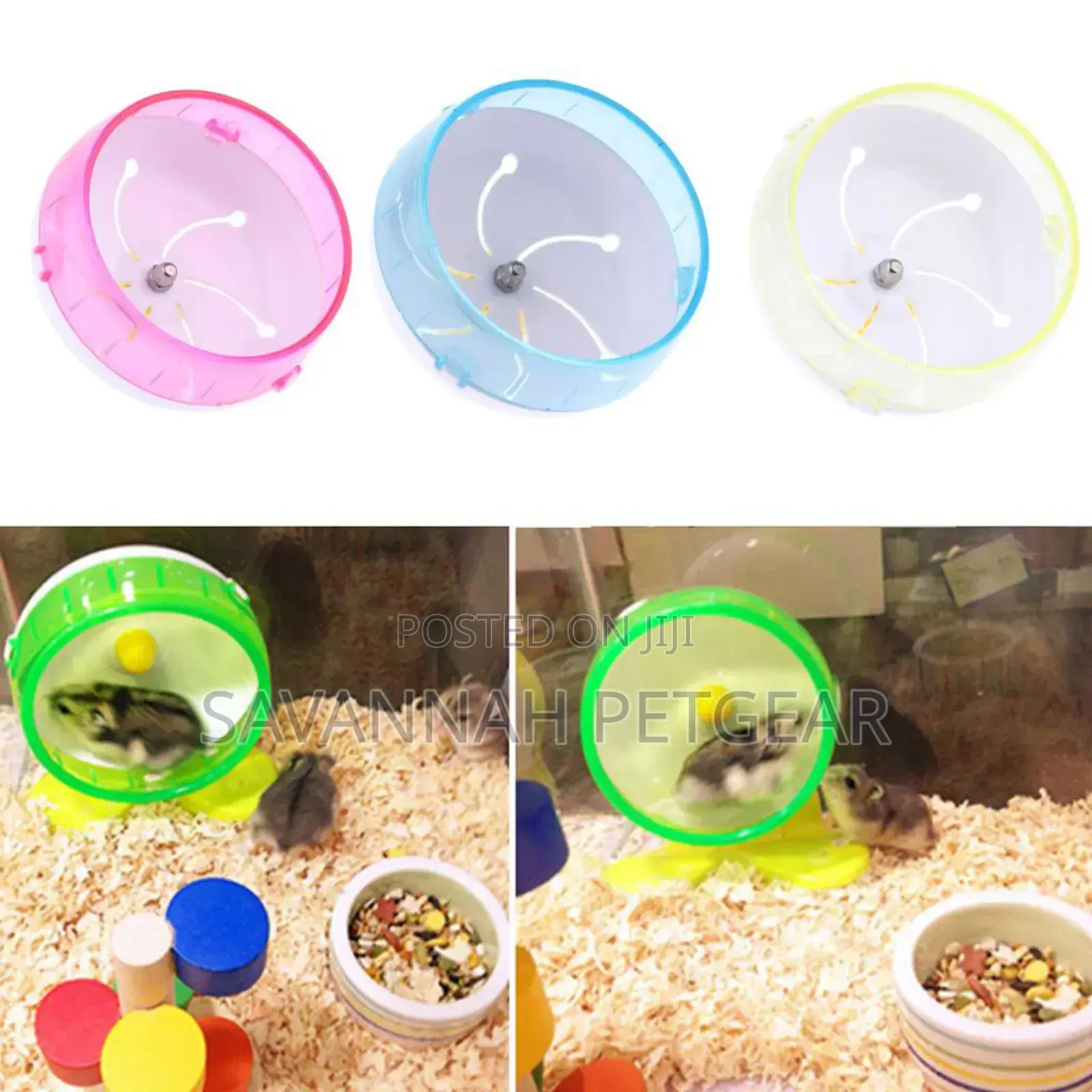 Hamster Wheel Toy for Small Animals Hamsters, Rats Mice - Pink Colour
