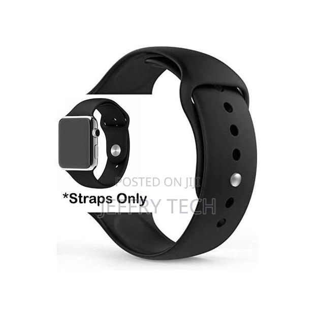 Bussdik Black Silicone Watch Band Made to Fit 42 44mm Apple Watch