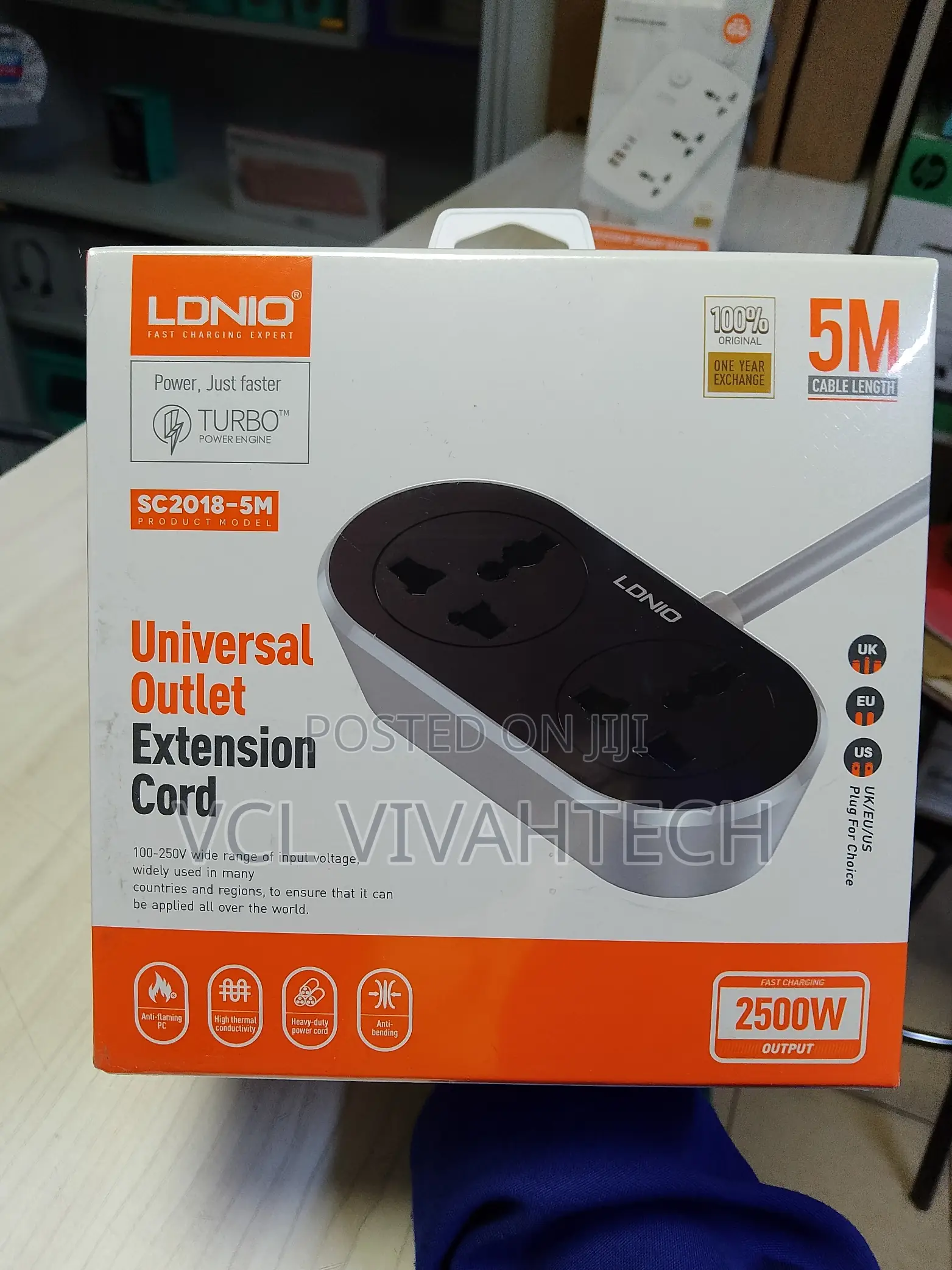 Ldnio 2 Ac Outlet Universal Extension Power Socket Sc2018