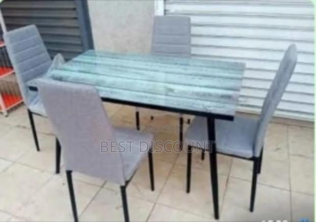 Gray Dining Room Table 4-Seater - main view