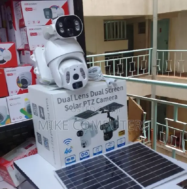 Solar Dual Lens 4g Sim Card CCTV Camera Ubox