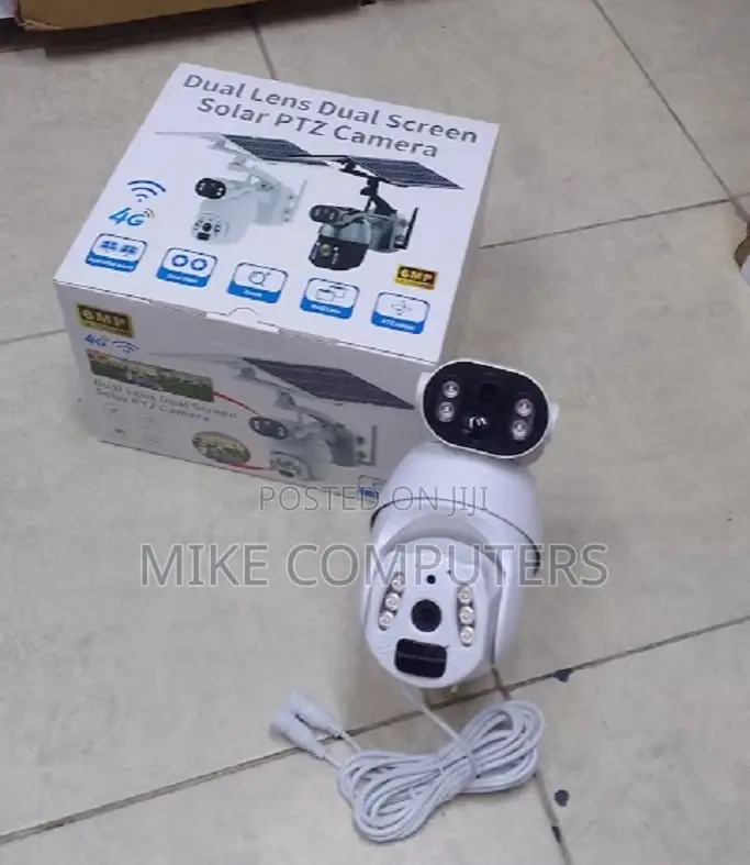 6mp Dual Lens 4g Solar PTZ Camera/Two Way Audio Double