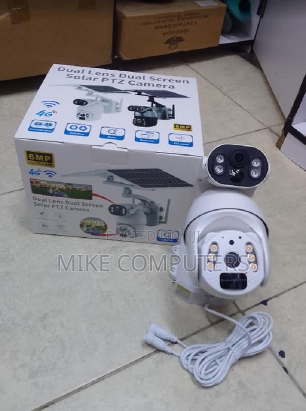 U-Box Dual Lens Dual Screen Solar PTZ Camera 6mp Full Hd