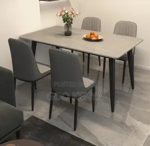 Home Dining; Modern Luxury 4–Seater Dining Set With Leather Covers
