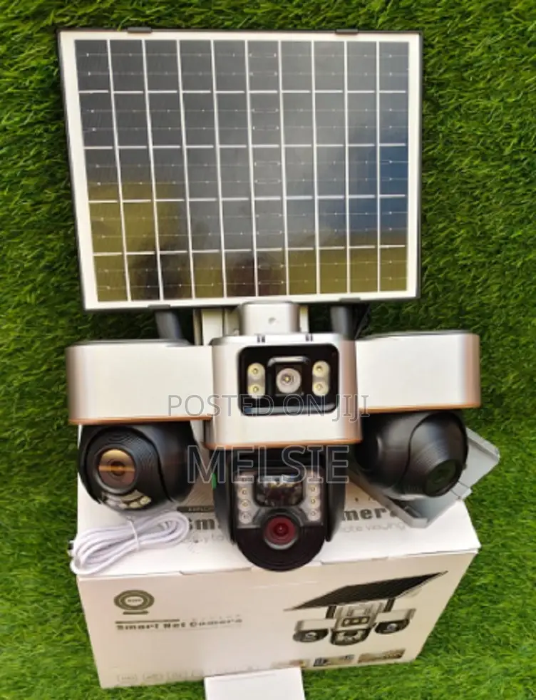 4g Triple Lens Floodlight Solar PTZ Camera Solar Light 4g Security Cam