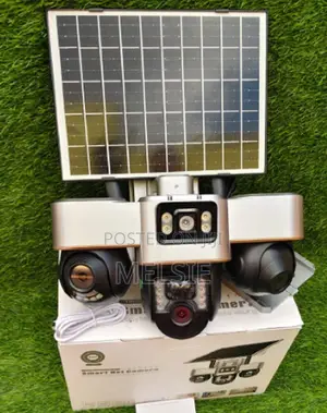4g Triple Lens Floodlight Solar PTZ Camera 4g Solar PTZ Camera