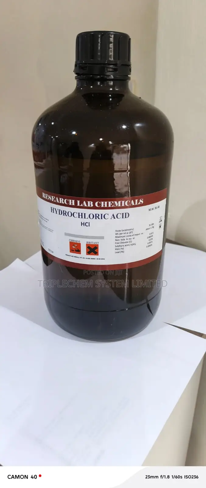 Hydrochloric Acid 2.5 LTRS