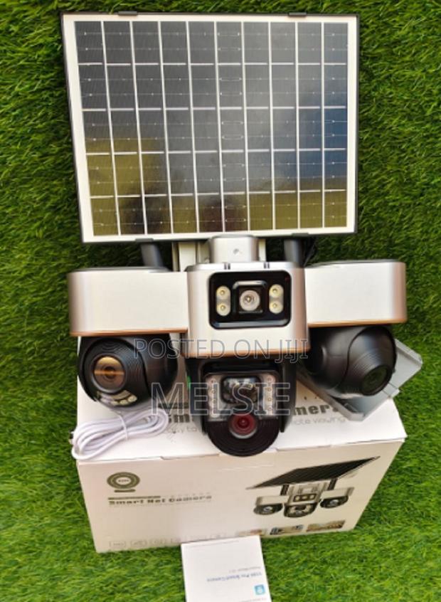 Best 4g Triple Lens Floodlight Solar PTZ Camera Solar Tripple Lens . .