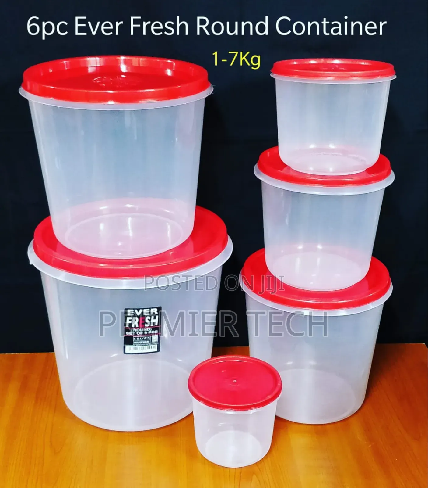 Crown Everfresh Round a Set of 6pcs Storage Containers