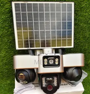 New - Solar Light 4g 4mp Triple Lens (Three) Solar Powered PTZ Camera