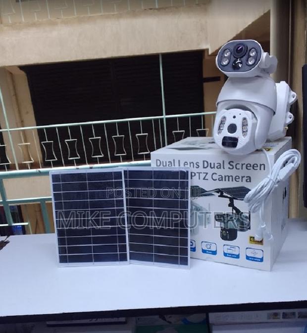 New 6mp Dual Lens Cameras Dual Solar Panel Ubox 4g Camera