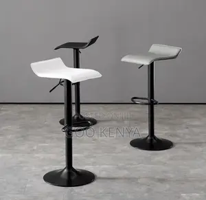 Home Bar Stool; Adjustable Backless Bar Chair With Footrest