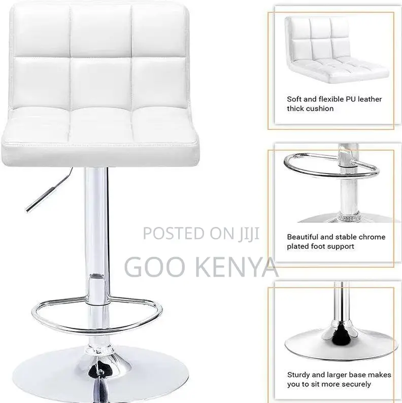 Home Counter Stool; Durable Adjustable Counter Stool With Footrest