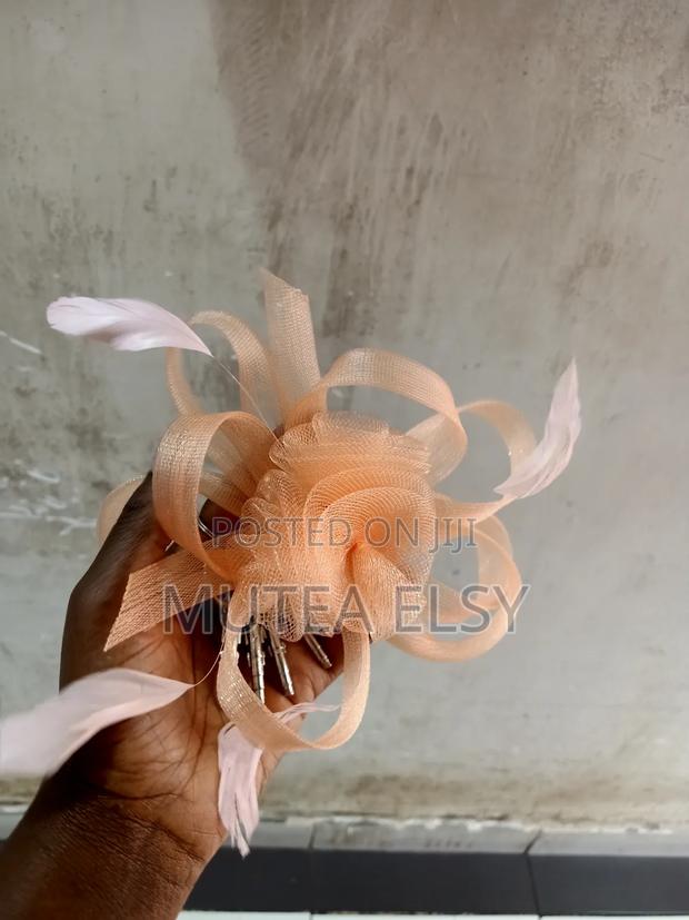 Peach Micro Mini Fascinators - main view