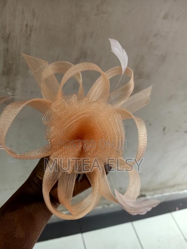 Peach Micro Mini Fascinators - thumbnail 2