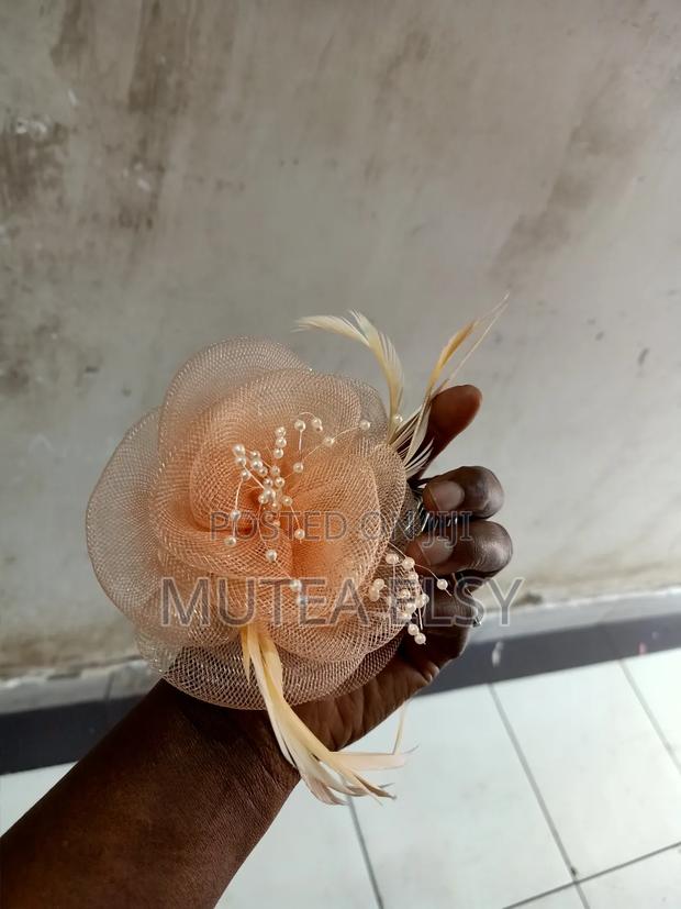 Peach Micro Mini Fascinators - thumbnail 3