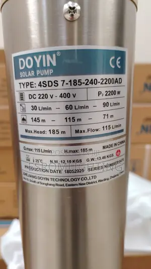 Doyin 2.2kw Solar Water Pump – Model 4sds7-185-240-2200ad -3hp