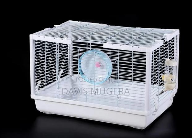 High Quality Metallic Hamster Cage With Play Wheel, Water Bottle ,Grid - main view